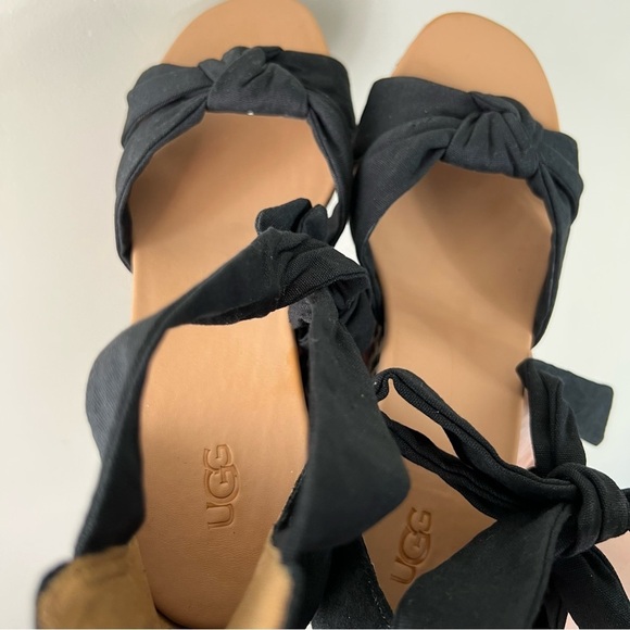 UGG Yarrow Platform Wedge Sandal Women’s Size 9 Black NEW - Picture 10 of 11